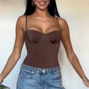 NWOT, Chocolate Brown Satin Camisole